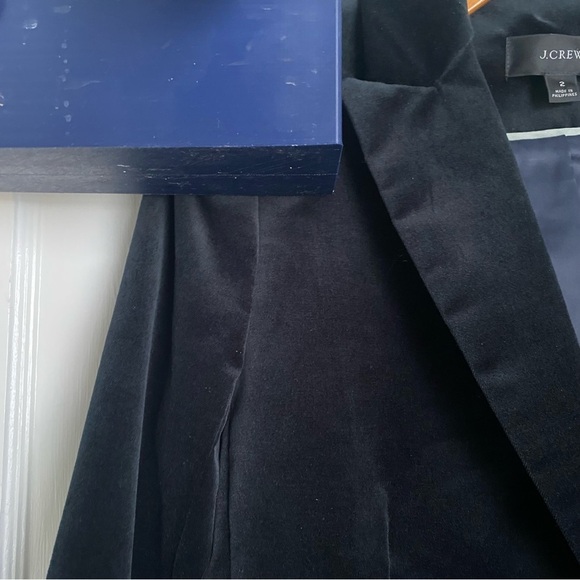 J. CREW Willa Blazer in Stretch Velvet Black size 2 - Picture 12 of 13